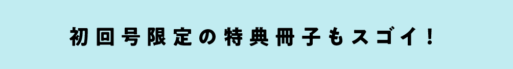 さらに初回号限定の特典冊子がスゴイ！