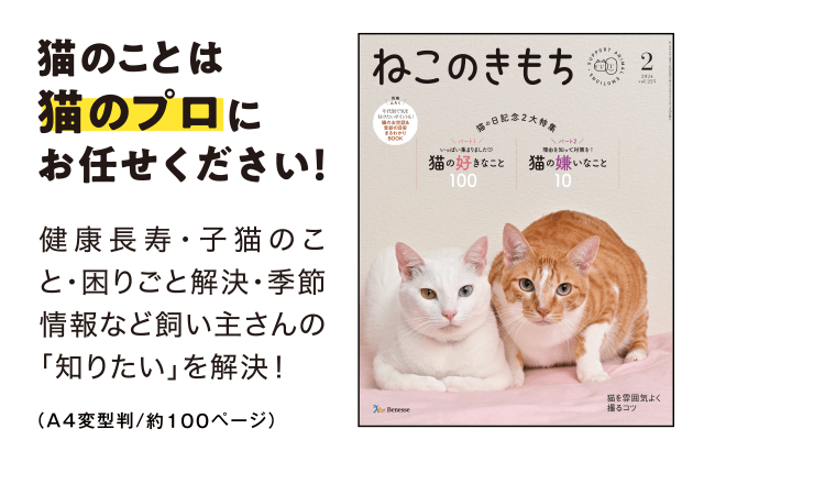 特典・ふろくのご紹介| 愛猫の健康・育て方がわかる雑誌「ねこのきもち