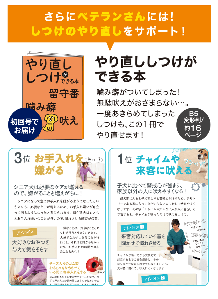 さらにベテランさんには!しつけのやり直しをサポート!≪やり直ししつけができる本≫