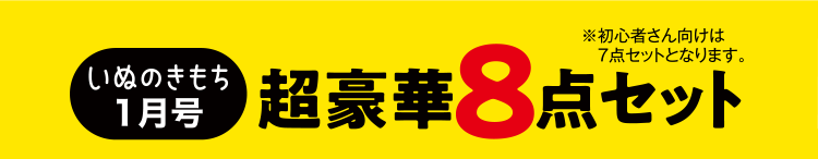いぬのきもち1月号　超豪華8点セット　※初心者さん向けは7点セットとなります。
