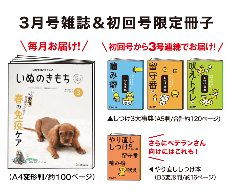 特典・ふろくのご紹介| 愛犬の健康・育て方がわかる雑誌「いぬのきもち