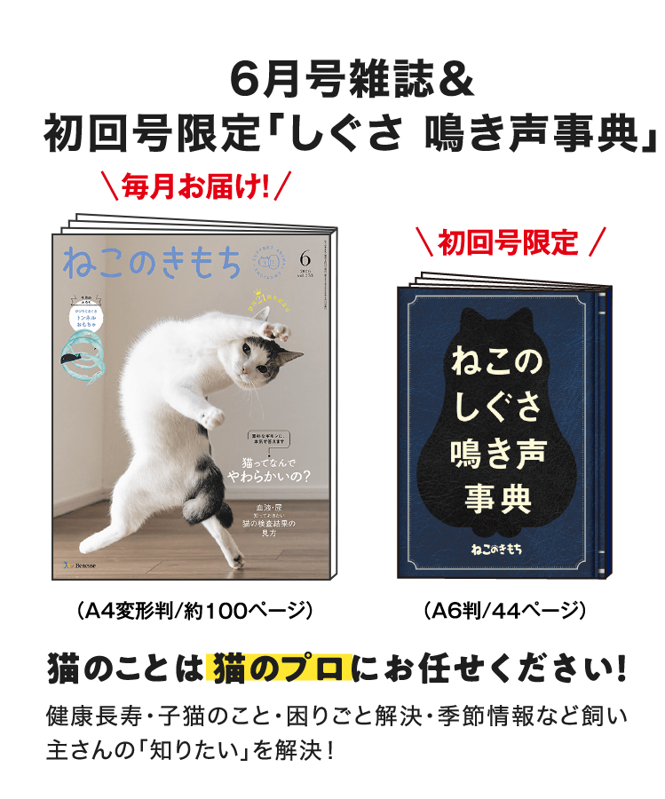 6月号雑誌＆初回号限定「しぐさ 鳴き声事典」
