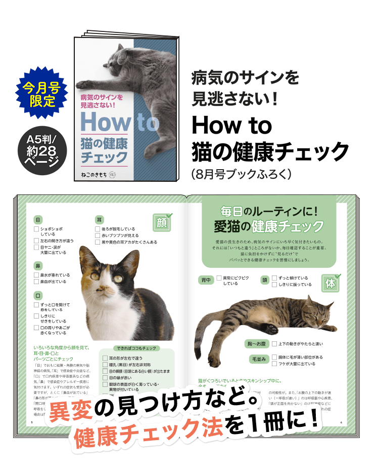 特典・ふろくのご紹介| 愛猫の健康・育て方がわかる雑誌「ねこのきもち