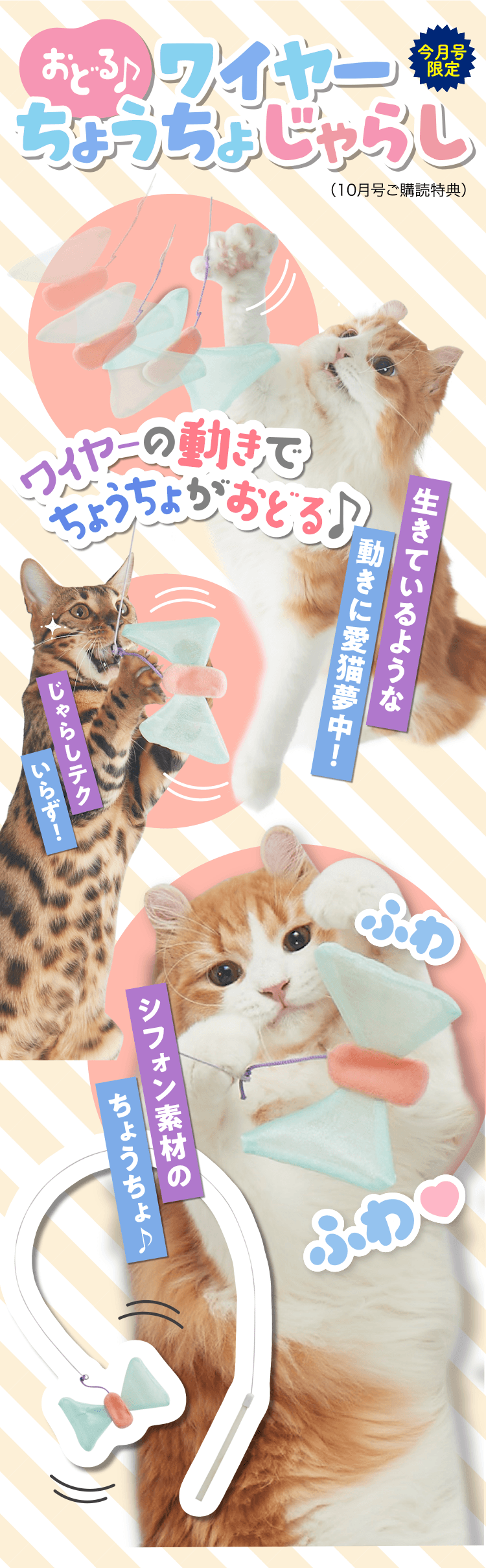 おどるワイヤーちょうちょじゃらし ワイヤーの動きでちょうちょがおどる♪