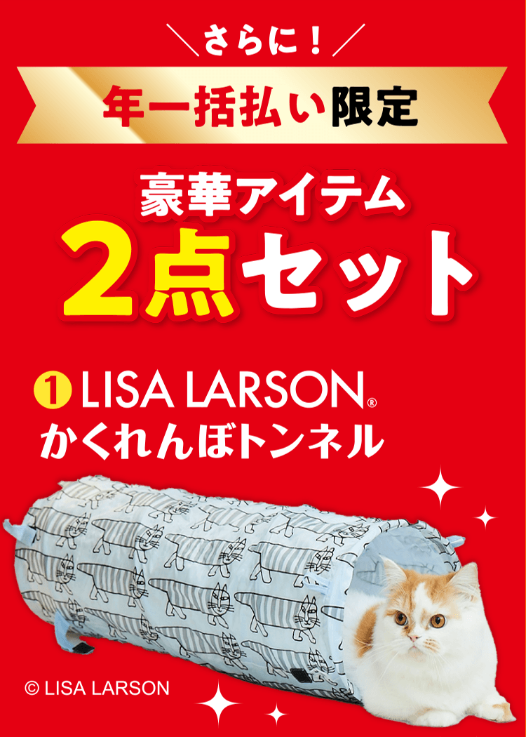 ＼さらに！／年一括払い限定豪華アイテム2点セット LISA LARSONかくれんぼトンネル