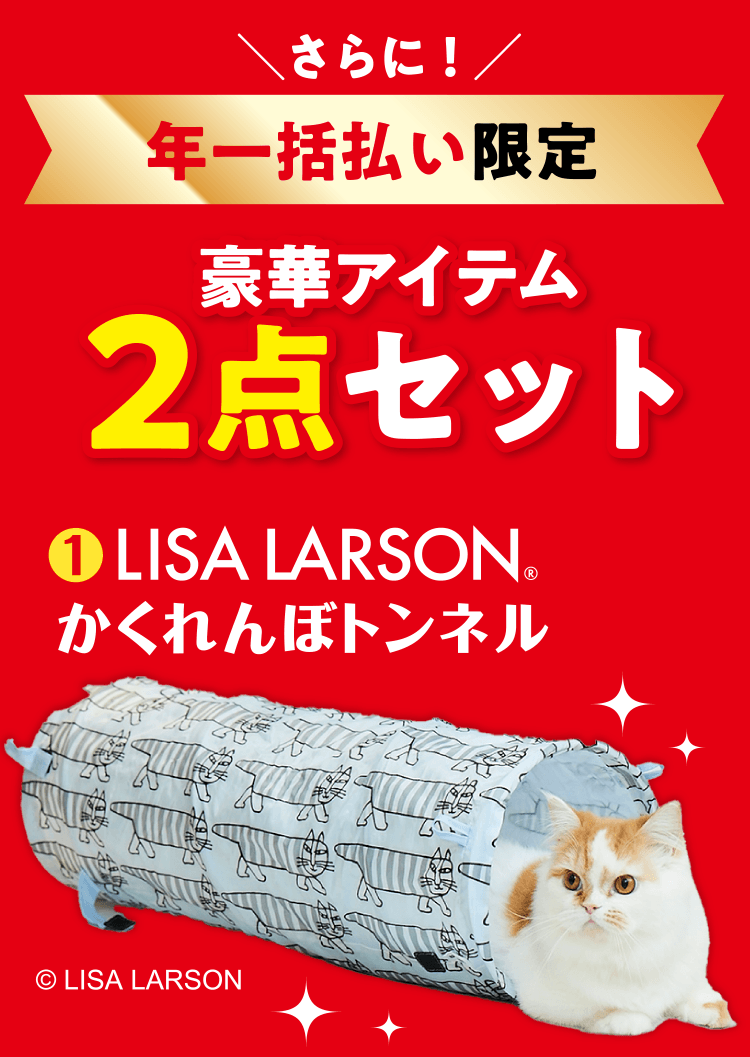 ＼さらに！／年一括払い限定豪華アイテム2点セット LISA LARSONかくれんぼトンネル