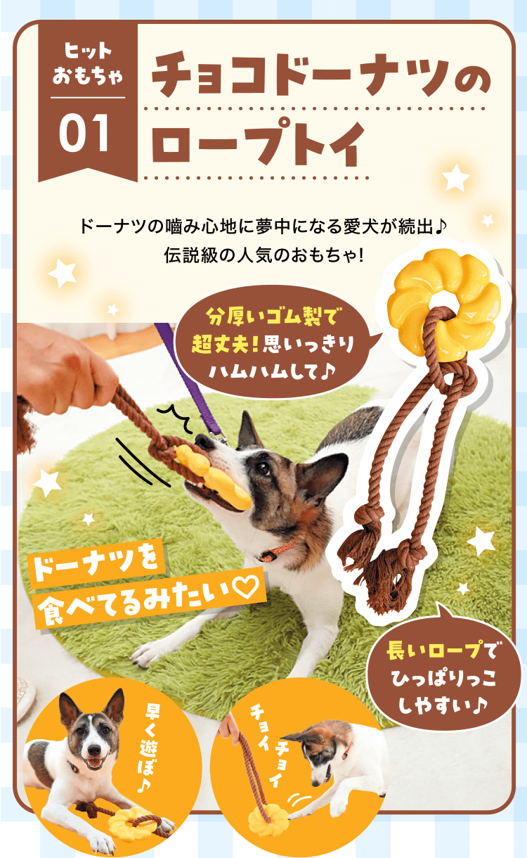 01チョコドーナツのロープトイ