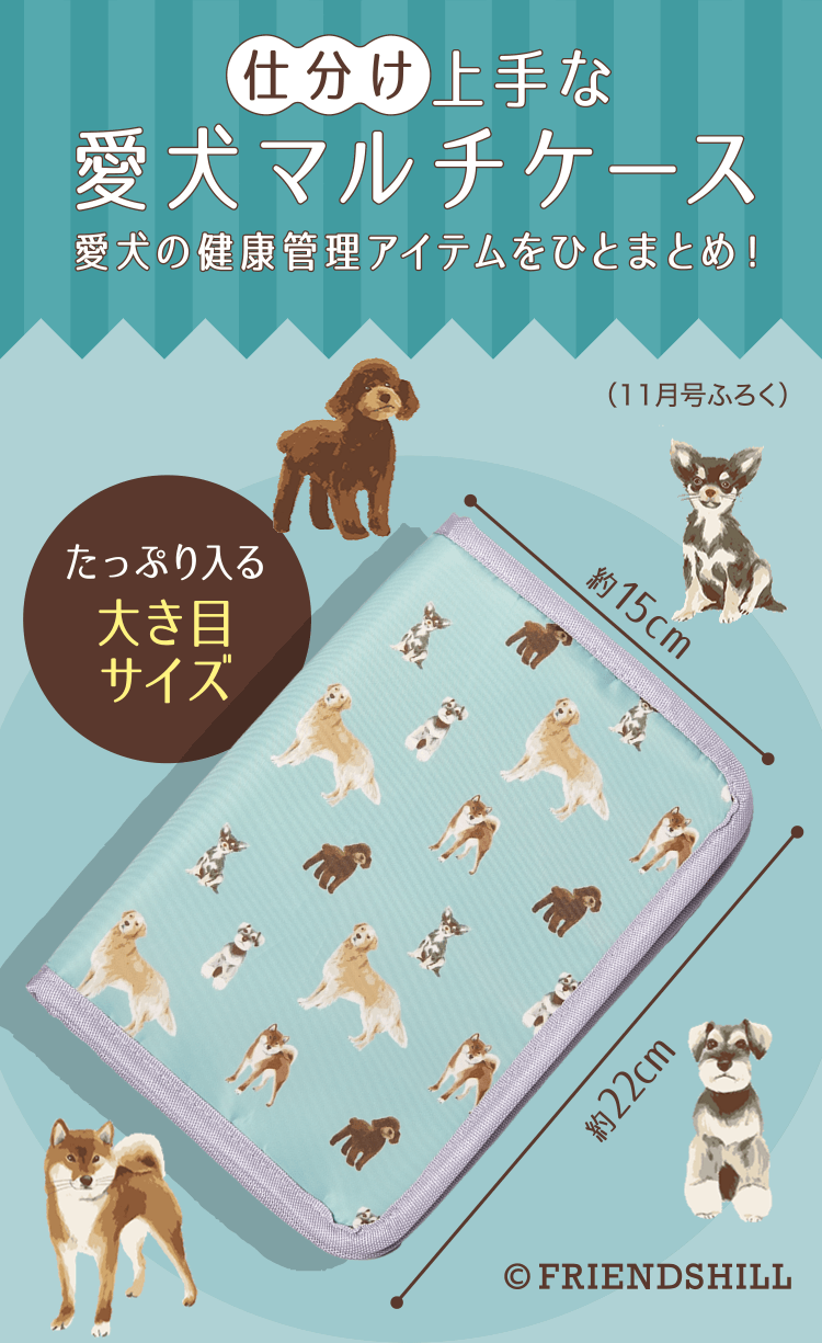 仕分け上手な愛犬マルチケース 愛犬の健康管理アイテムをひとまとめ！