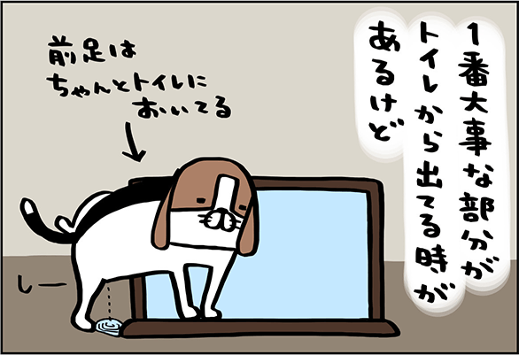 1番大事な部分がトイレから出てる時があるけど