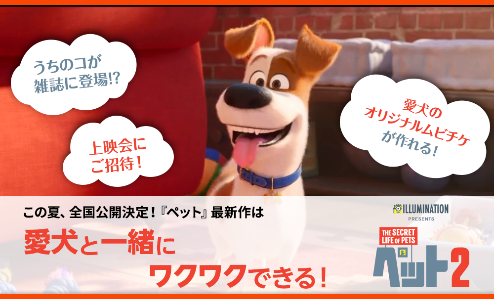 この夏、全国公開決定！『ペット』最新作は愛犬と一緒にワクワクできる！　『ペット２』