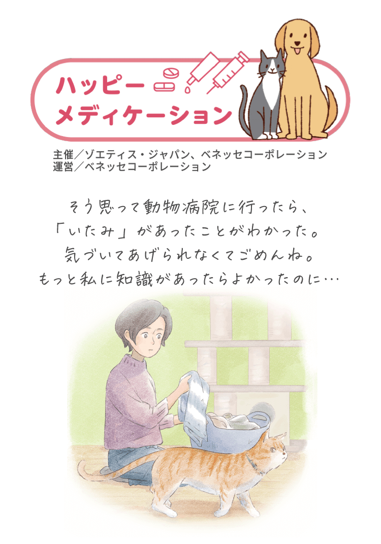 そう思って動物病院に行ったら、「いたみ」があったことがわかった。気づいてあげられなくてごめんね。もっと私に知識があったらよかったのに・・・